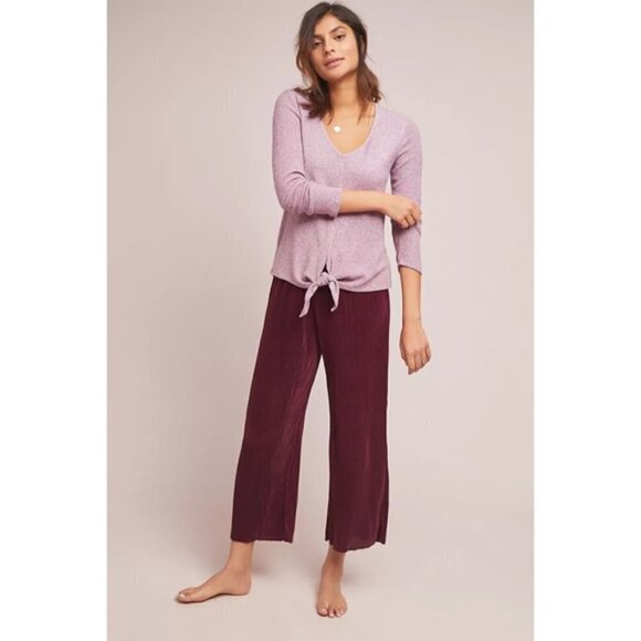 Anthropologie Saturday Sunday‎ Emilia Brushed Fleece Tie Front Top Small - Picture 4 of 8